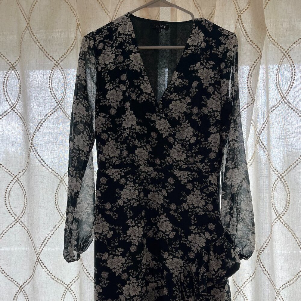 Long-Sleeve Floral Dress